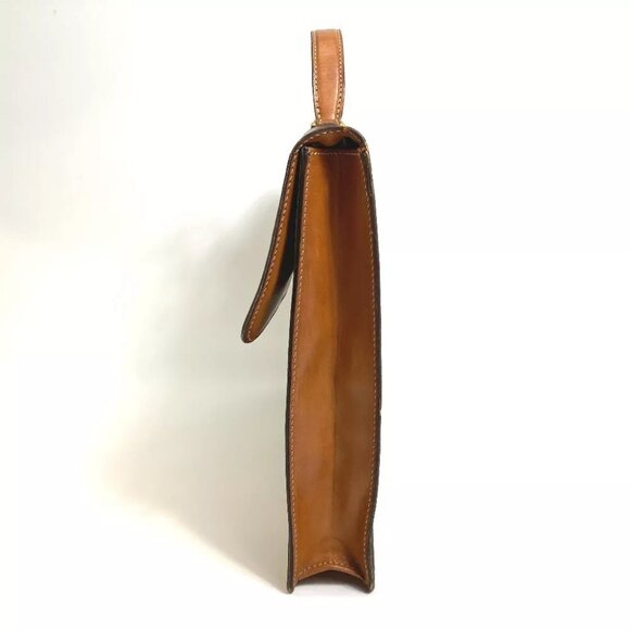 CELINE Macadam vintage Hand Bag document bag Business bag PVC/Leather Brown - Picture 11 of 14